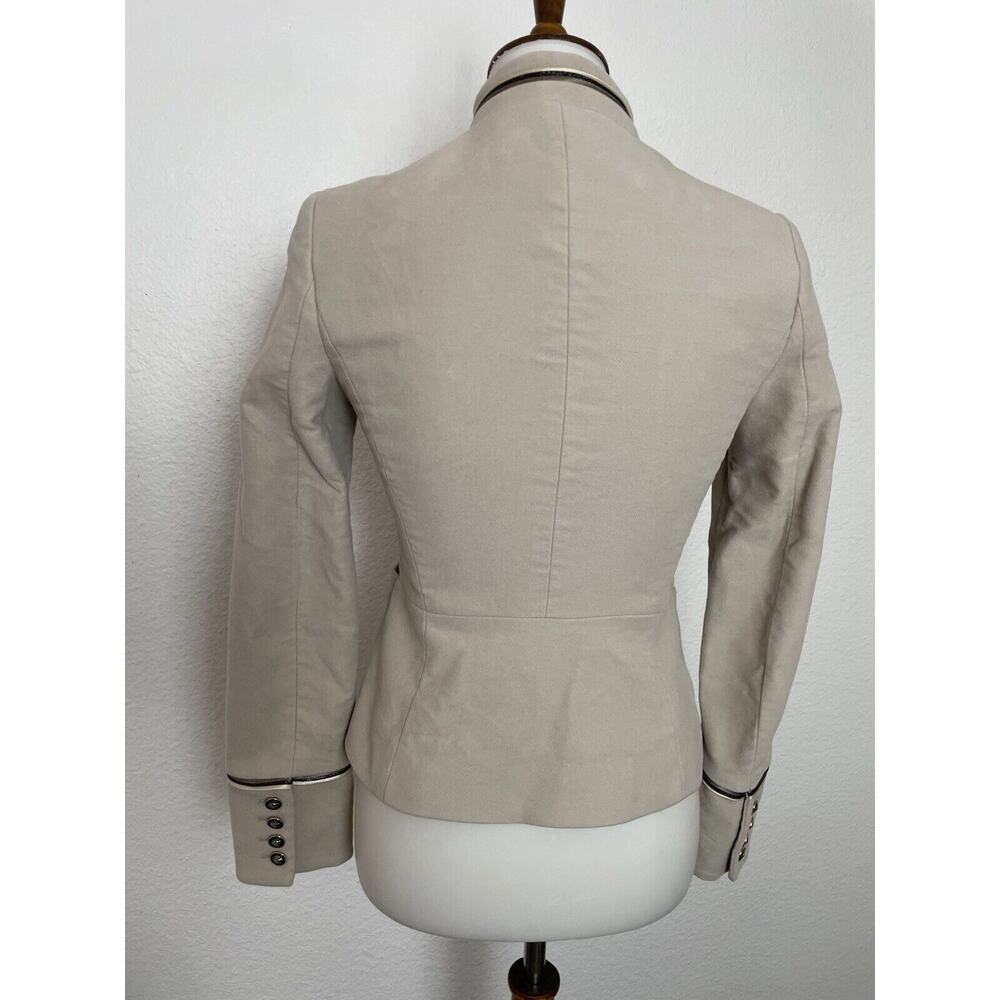 Zara Basic Collection Jacket Blazer Military Sing… - image 7
